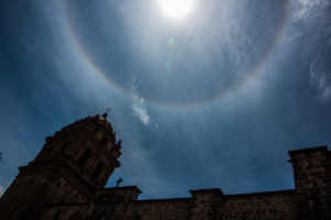 002-Plaza de Armas with half circle rain bow,Cusco,Peru